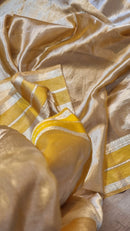 Pure Organza Double Tissue Saree with Katan Silk Border
