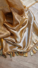 Pure Organza Double Tissue Saree with Katan Silk Border