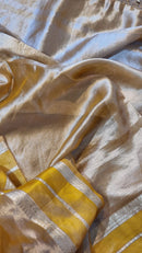 Pure Organza Double Tissue Saree with Katan Silk Border