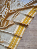 Pure Organza Double Tissue Saree with Katan Silk Border