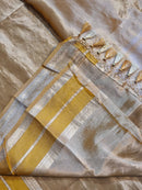 Pure Organza Double Tissue Saree with Katan Silk Border