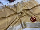 Golden Tissue Tussar Silk Saree