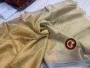 Golden Tissue Tussar Silk Saree