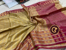 Golden Tissue Tussar Silk Saree