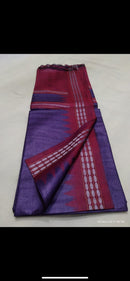 Vidharbha Temple Border Pure Desi Tussar Silk Saree