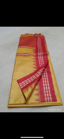 Vidharbha Temple Border Pure Desi Tussar Silk Saree