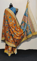 Kalamkari Printed Pure Tussar Silk Sarees