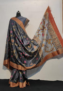 Kalamkari Printed Pure Tussar Silk Sarees