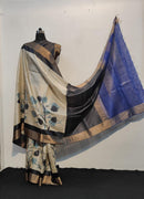 Kalamkari Printed Pure Tussar Silk Sarees