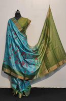 Kalamkari Printed Pure Tussar Silk Sarees