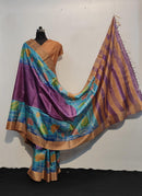 Kalamkari Printed Pure Tussar Silk Sarees