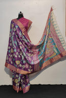 Kalamkari Printed Pure Tussar Silk Sarees