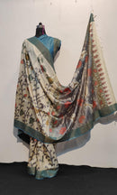 Kalamkari Printed Pure Tussar Silk Sarees