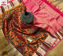 Kalamkari Printed Soft Kanchipuram Silk Sarees