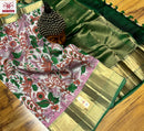 Kalamkari Printed Soft Kanchipuram Silk Sarees