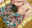 Kalamkari Printed Soft Kanchipuram Silk Sarees