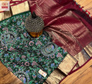 Kalamkari Printed Soft Kanchipuram Silk Sarees