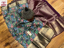Kalamkari Printed Soft Kanchipuram Silk Sarees