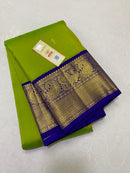 Green Handloom Korvai Kanchipuram Silk Saree