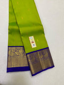 Green Handloom Korvai Kanchipuram Silk Saree
