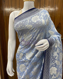 Blue Khaddi Georgette Silk Saree
