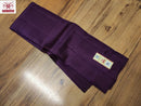 Purple Plain Soft Silk Sarees with Checked Pallu and Checked Blouse