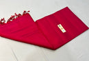 Dual Shade Pink Plain Soft Silk Saree