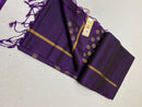 Purple Plain Soft Silk Saree with Designer Pallu and Designer Blouse