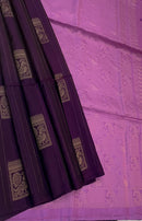 Borderless Soft Silk Sarees with Peacock Butta