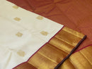 Half White Korvai Kanchipuram Pure Silk Saree