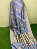 Catalogue - Pure Handloom Banarasi Katan Silk Saree with Kadwa Aada Work