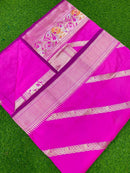 Catalogue - Pure Handloom Banarasi Katan Silk Saree with Kadwa Aada Work