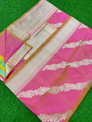 Catalogue - Pure Handloom Banarasi Katan Silk Saree with Kadwa Aada Work