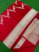 Catalogue - Pure Handloom Banarasi Katan Silk Saree with Kadwa Aada Work