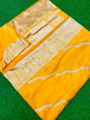 Catalogue - Pure Handloom Banarasi Katan Silk Saree with Kadwa Aada Work