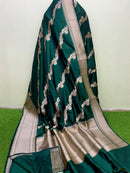 Catalogue - Pure Handloom Banarasi Katan Silk Saree with Kadwa Aada Work