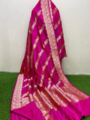 Catalogue - Pure Handloom Banarasi Katan Silk Saree with Kadwa Aada Work