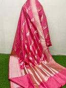 Catalogue - Pure Handloom Banarasi Katan Silk Saree with Kadwa Aada Work