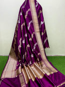 Catalogue - Pure Handloom Banarasi Katan Silk Saree with Kadwa Aada Work