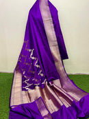 Catalogue - Pure Handloom Banarasi Katan Silk Saree with Kadwa Aada Work