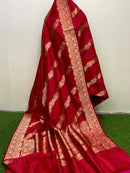 Catalogue - Pure Handloom Banarasi Katan Silk Saree with Kadwa Aada Work