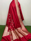 Catalogue - Pure Handloom Banarasi Katan Silk Saree with Kadwa Aada Work