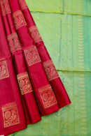 Borderless Soft Silk Sarees with Peacock Butta