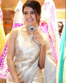 Bridal Kanchipuram Silver Tissue Silk Saree