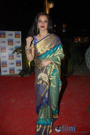 Celebrity Style Actress Rekha -  Pure Gold Zari Handloom Kanchipuram Tissue Silk Saree with Temple Border
