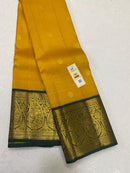 Traditional Yellow Handloom Korvai Wedding Kanchipuram Silk Saree