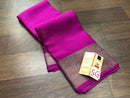 Pink Wrinkle Mysore Crepe Silk Saree with Silver Zari Border