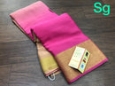 Cream Pink Double Shade Wrinkle Mysore Crepe Silk Saree