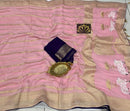 Designer Pink Khaddi Georgette Saree With Pichwai & Kalpavriksha Pallu