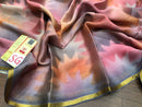 Grey Wrinkle Mysore Crepe Silk 3D Colour Dye